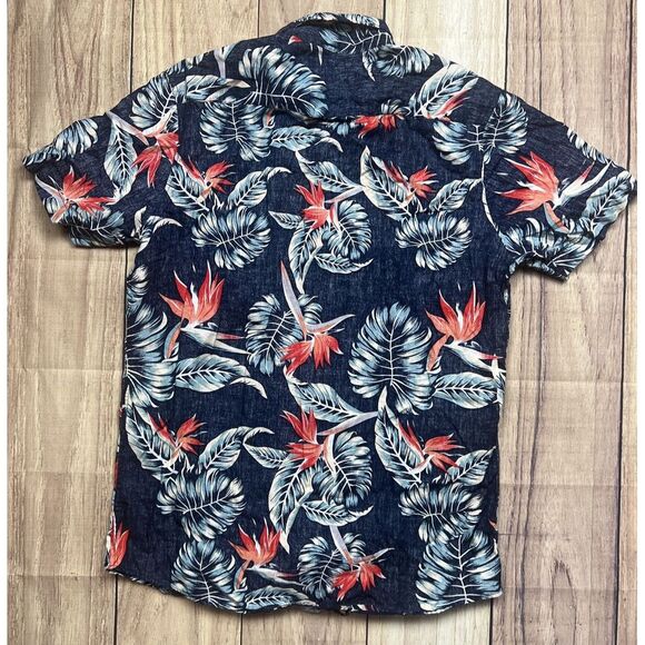 Molokai Surf Co Men's Size Medium Hawaiian Print Short Sleeve Shirt  Button Down - Picture 2 of 5